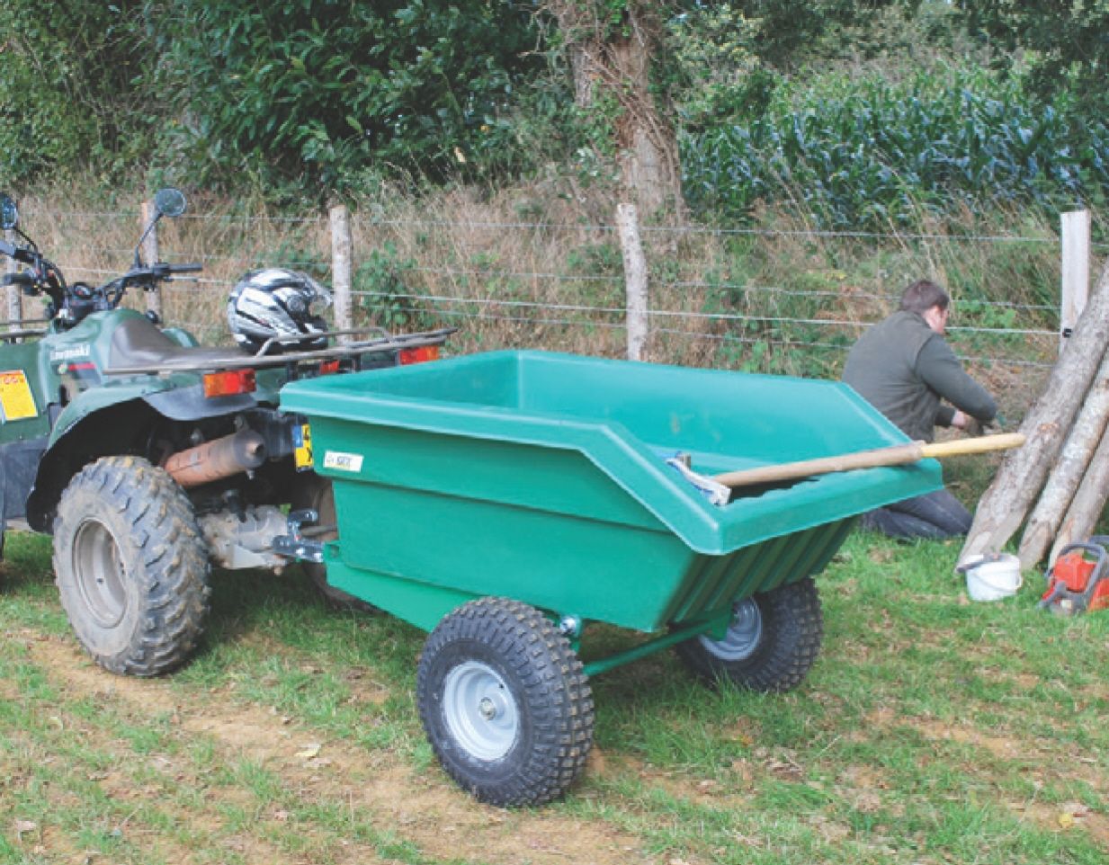 Brouette à Fumier 4 Roues 2400L, brouette chevaux